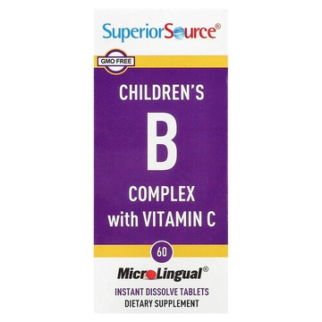 Superior Source, 含維生素 C 的兒童複合維生素 B，60 MicroLingual 即溶片