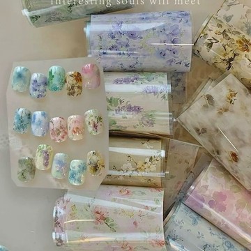 💗台灣出貨💗美甲 轉印紙國風歐式碎花貼紙超快速指甲飾品好看的新品