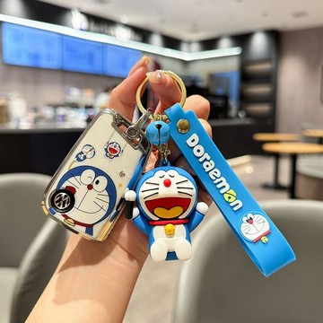 【哆啦a夢】VW福斯鑰匙套 TIGUAN TOURAN POLO GOLF 8代 T-Roc 鑰匙套 卡通 汽車鑰匙殼