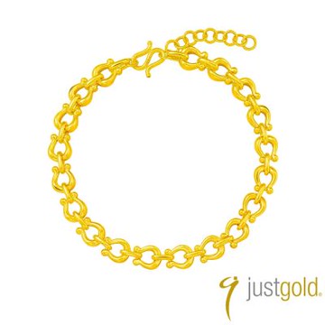 【Just Gold 鎮金店】金緻馬銜 黃金手鍊