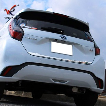 適用于豐田21款AQUA改裝后尾箱飾條 MXP專用后尾門電鍍下飾條