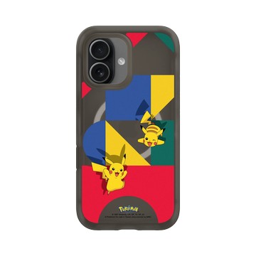 iPhone 17 AirX 本質黑 - 寶可夢 Pokemon - 皮卡丘與積木-繽紛版