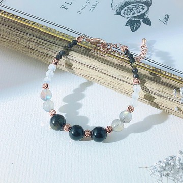 金曜石 月光石 拉長石  水晶手鏈 天然石 生日禮物 愛情運