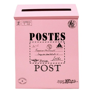 復古彩色信箱 29 x 21.5 x 6cm  粉色  1個