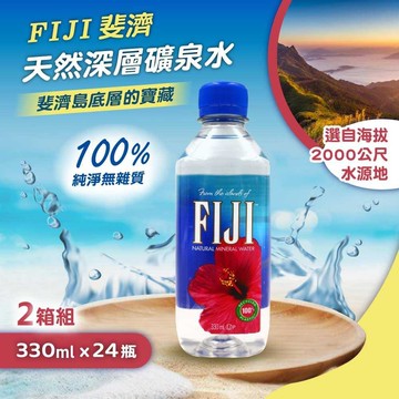 【FIJI 斐濟】天然深層礦泉水(330mlx24瓶)x2箱