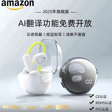 2025年新款藍牙耳機爆款亞馬遜跨境同聲翻譯耳機開放式出國翻譯器【Snowbelle優選】