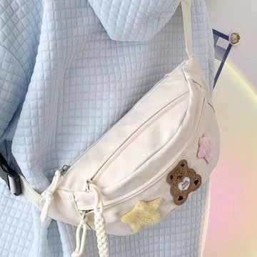 女騎包🍋騎行休閒包包女新款潮斜挎包夏天運動胸包小衆百搭ins腰包 斜背包機車側掛包馬鞍包 自行車包韓國咖啡隨身包