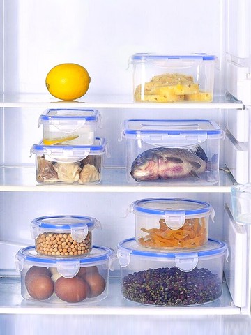 保鮮盒長方形塑料食品盒水果冰箱收納盒微波爐上班族便當盒密封盒