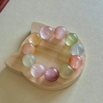 多寶水晶手鏈女款輕奢小眾高顏值草莓晶海藍寶手串招財暴富手飾品