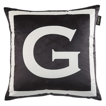 0377字母印花抱枕大靠墊沙發辦公室床頭靠枕腰枕汽車靠背含芯定制