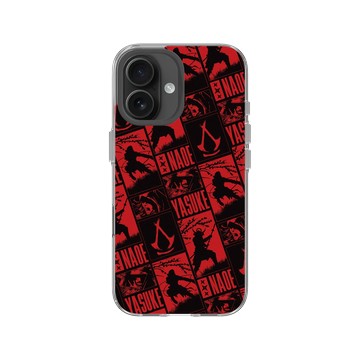 iPhone 16 Clear Case（相機按鈕） 透明 - Assassin's Creed - Assassin's Creed® Shadows - Manga pattern