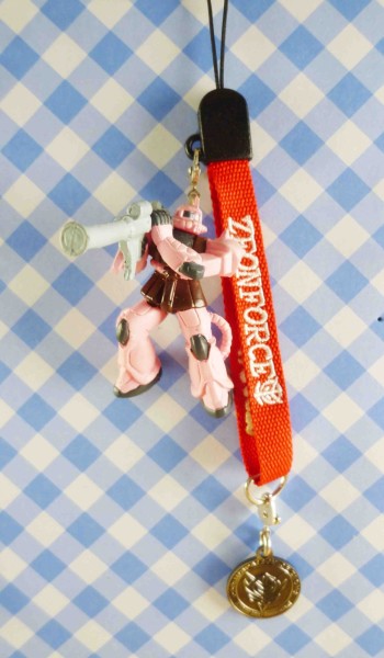 【震撼精品百貨】日本精品百貨-手機吊飾/鎖圈-鋼彈系列-手機吊繩-紅繩(粉)