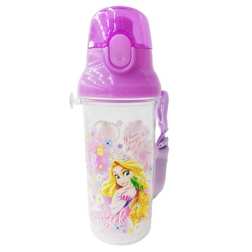 Skater 直飲透明水壺  長髮公主 紫色  480ml  1個