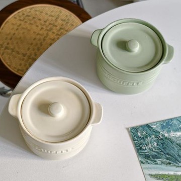 陶瓷風隔水燉盅帶蓋食品級釉下彩蒸蛋盅燉燕窩專用湯罐湯盅