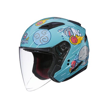 【SOL Helmets】SO-7E開放式安全帽 (鯊魚先生_極光綠) ｜ SOL安全帽官方商城