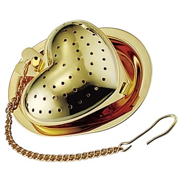 SALUS 佐藤金屬 懸掛式濾茶器 愛心古典金  57 x 45 x 23mm  1個