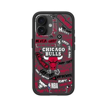 iPhone 16 Mod NX 黑 - NBA - 塗鴉系列-芝加哥公牛 Chicago Bulls - Graffiti