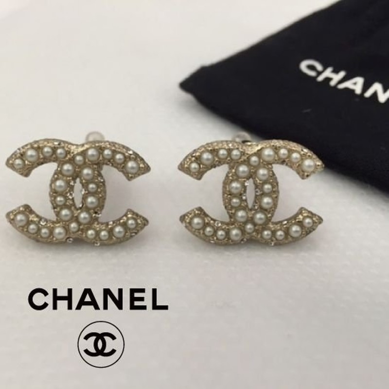 洗濯機可 CHANEL シャネル ロゴ イヤリング | irai.co.id