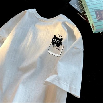 【台灣出貨】100%純棉 咖啡色上衣 胖子上衣 復古上衣 夏天衣服 潮牌T恤 寬鬆上衣 寬版T恤 透氣棉T 大尺碼 百搭