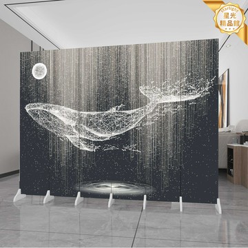 【可定製移動】屏風隔斷 摺疊屏風 客廳隔斷 辦公室隔斷 臥室隔斷 直播背景 現代簡約設計 輕奢金屬框架 自由組合 多場景適用