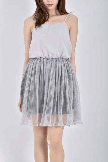 加購優惠(S) pazzo細肩帶灰色洋裝