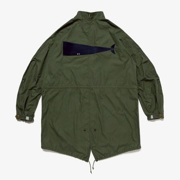【日貨代購CITY】2024AW DESCENDANT D-65 OXFORD COAT 刺繡 鯨魚 長版 軍外套 現貨