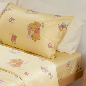 Norns 小熊維尼玩耍100%天絲薄被套 單人