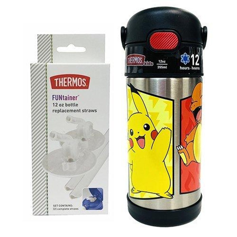 ピカチュウ♡サーモスストローマグ♡替えストロー二本セット  THERMOS