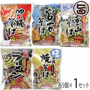 沖縄こだわりの生麺５種食べ比べセット 沖縄 人気 琉球料理 定番 土産