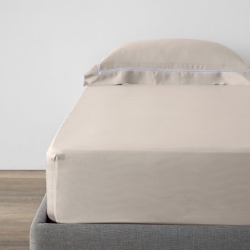 克萊歐素色300織天絲床包雙人 米杏