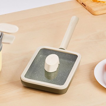 【Taste Plus】悅味KIDS親子鍋系列 內外不沾鍋 坦克玉子燒鍋18cm