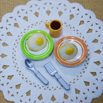 荷包蛋耳環組(耳針&夾式)