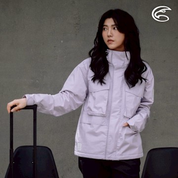ADISI 女單件式防水防風透氣保暖外套(可拆帽) AJ2421052 薰衣草紫 (S-2XL)｜刷毛 防潑水 防水外套