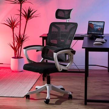 樂嫚妮 Alpha透氣工學電腦椅/160度躺椅-附調節式頸枕