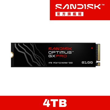 SanDisk Optimus GX Pro 8100 4TB NVMe SSD固態硬碟