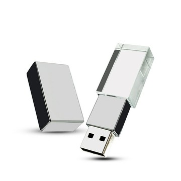 亞克力水晶U盤16g金屬u盤批發32g發光創意透明優盤64g廣告禮品【宜家良品百貨】
