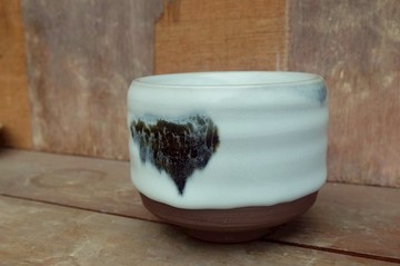 青瓷汝窯握碗 點釉 山水 茶碗 陶碗 潤白 碗泡茶