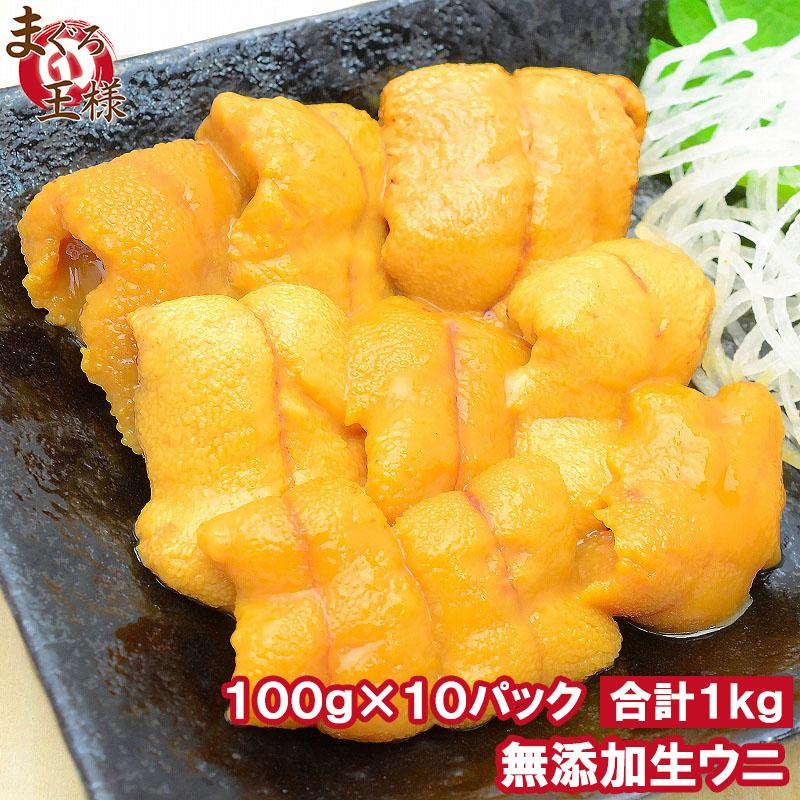 生ウニ 生うに 冷凍 無添加 天然 1kg 100g×10パック(ウニ うに 雲丹) 単品おせち 海鮮おせち