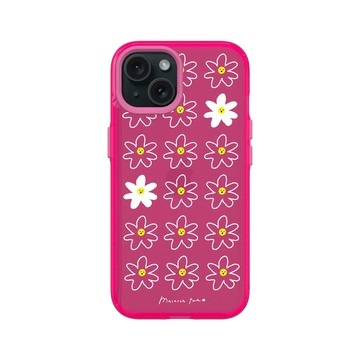 iPhone 15 Clear 粉漾桃 - MacaronToe 馬卡龍腳趾 - 小花生氣了 Angry Flowers