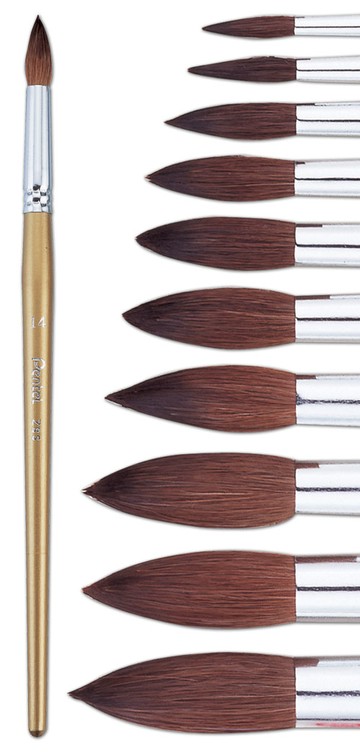 Pentel 飛龍 水彩畫筆 水彩筆 圓頭 /支 ZBS1-08T｜領券最高折$220