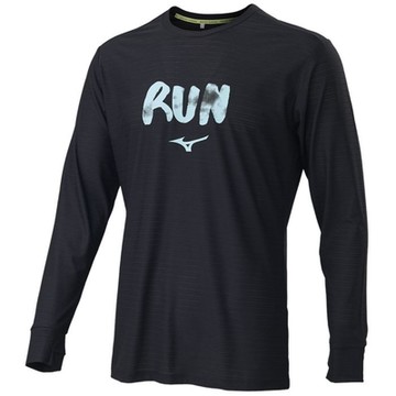 MIZUNO 美津濃 長袖上衣 男款 運動 黑 J2TAB55209