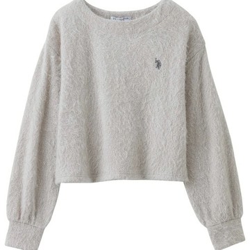 U.S. POLO ASSN. x GeeRA 針織長袖 毛茸茸 縮口袖 上衣 蓬鬆  96863993