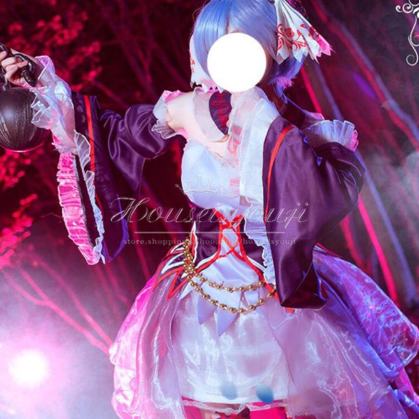 Re ゼロから始める異世界生活 風 レム コスプレ 衣装 ウィッグ cosplay