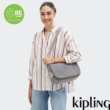 Kipling 太空灰輕盈側背包-EARTHBEAT M