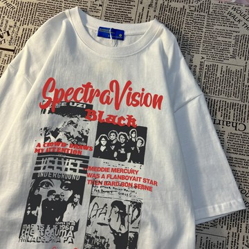太好看了一定要入！ 短袖 美式復古 oversize t恤 短袖t 白色上衣 美式高街 嘻哈T恤 個性上衣 ootd穿搭