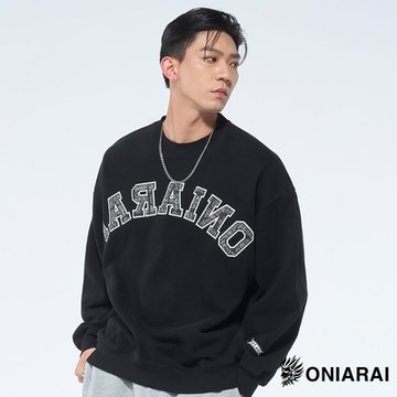 鬼洗 BLUE WAY –CITY系列貼布多色寬鬆長TEE(黑)