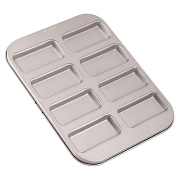 CHEFMADE 學廚 WK9838 8連費南雪蛋糕模Mini Financier Cake Pan 長方形8杯  香檳金  1個