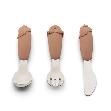 Citron 幼兒餐具三件組_浪漫粉