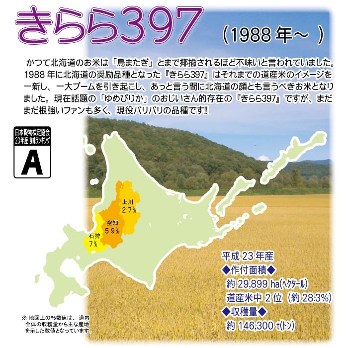 北海道産米 きらら３９７ 玄米 30kg 令和5年産　一等米