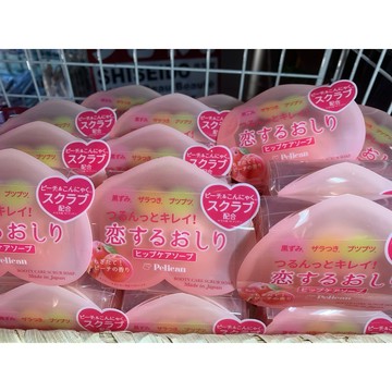 【日本原装】pelican 香皂桃子臀部屁護理香皂80克桃子去角質香皂愛臀部香皂|去角質清潔臀部香皂|桃子香味|日本製造